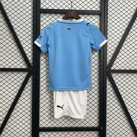 Maglia e pantaloncino da calcio Manchester City 2025/2026 Home, per bambini