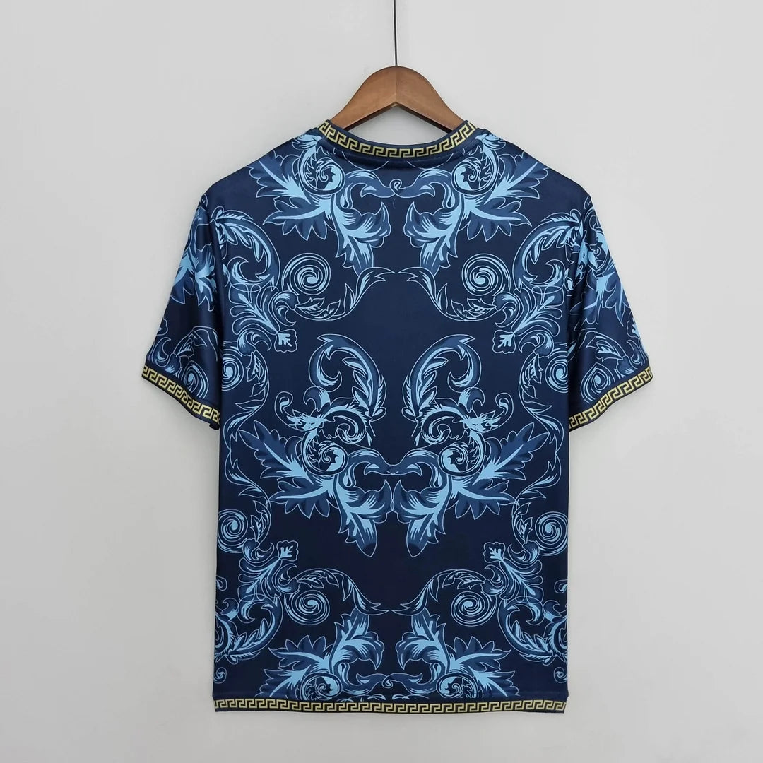 Maglia da calcio blu commemorativa dell'Italia 2022