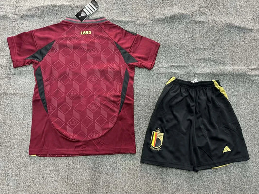 Maglia e pantaloncino da calcio della nazionale belga 2024, per bambini