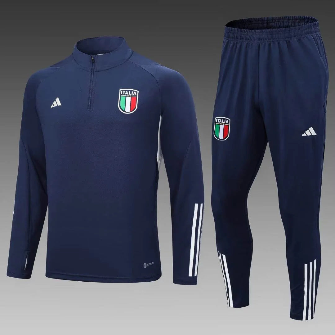 Completo da allenamento completo da calcio blu royal dell'Italia 2023