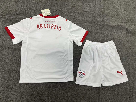 Maglia e pantaloncino da calcio casalinga del Lipsia 2025/2026, per bambini