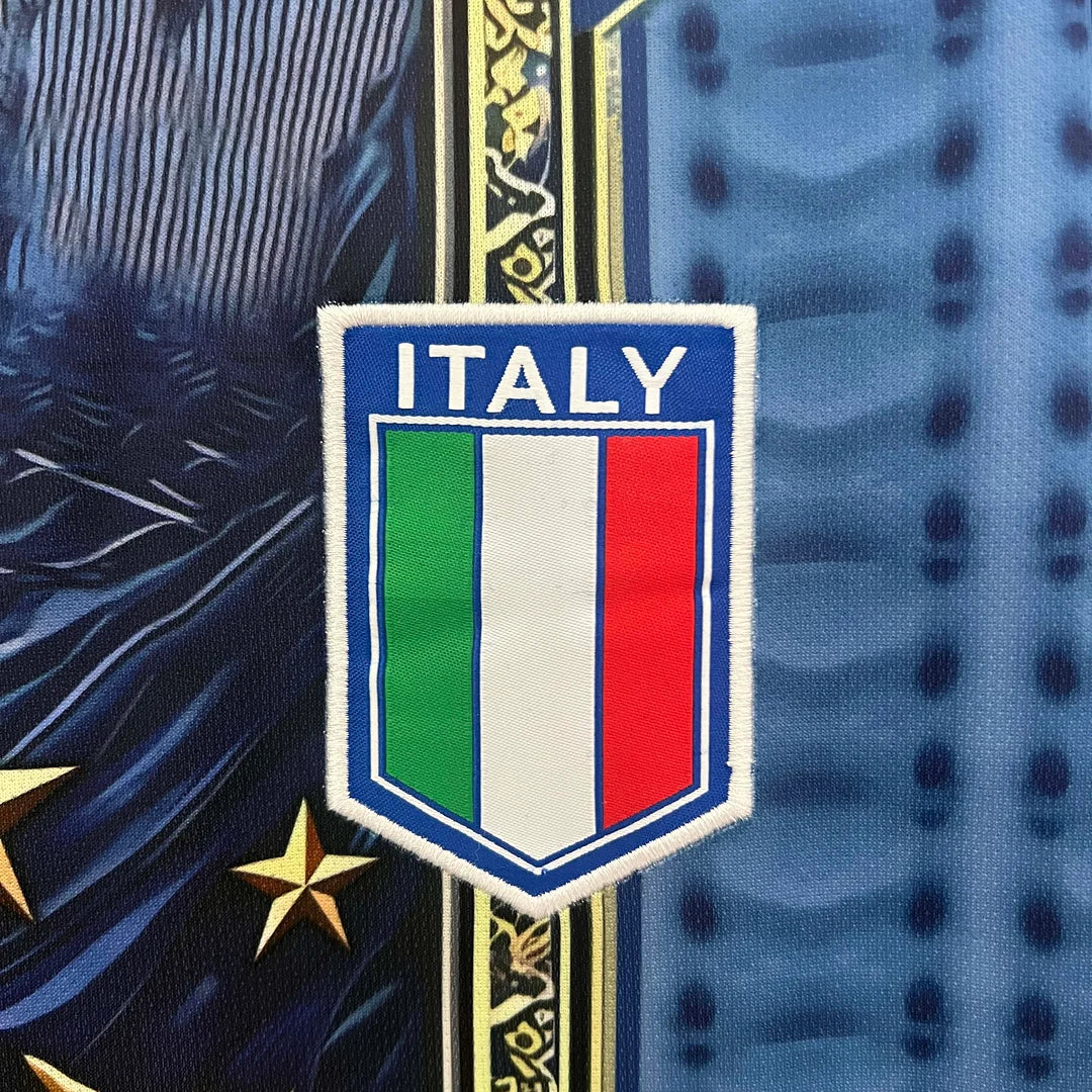 Maglia da calcio blu edizione speciale Italia 2024