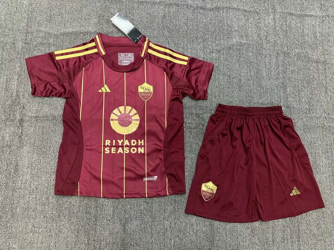 Roma Home 2024/2025 Football Shirt and Shorts, for Kids
