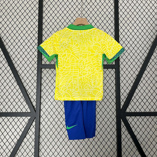 Maglia e pantaloncino da calcio Brasile 2024, per bambini