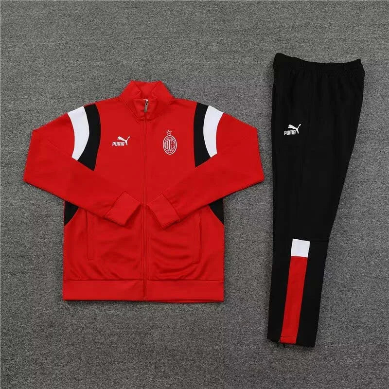 AC Milan 2023/2024 Red Full Zip Football Tracksuit