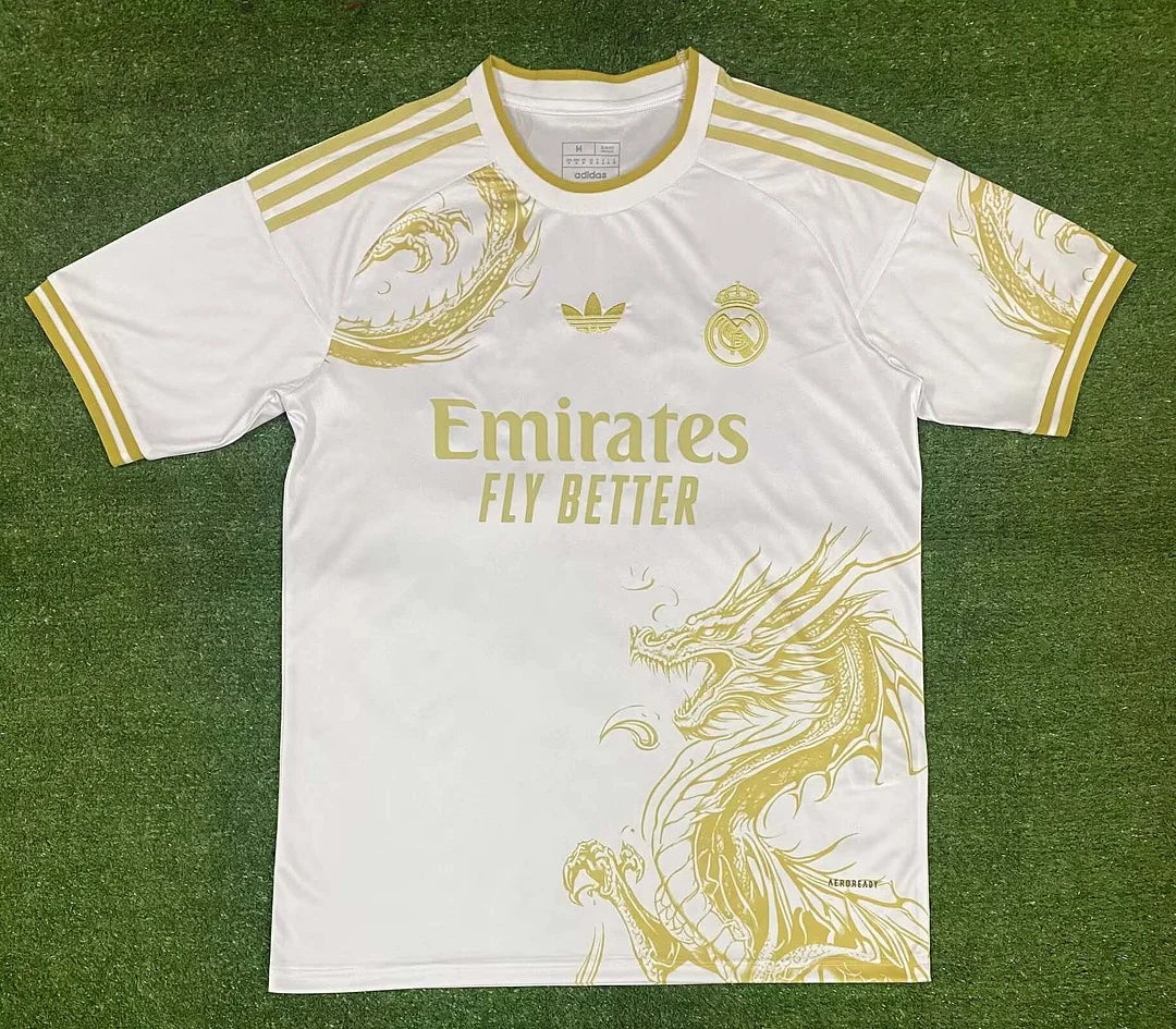 Maglia da calcio Real Madrid edizione speciale bianco oro 2024/2025