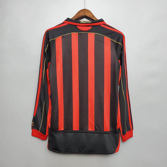 Maglia da calcio retrò a maniche lunghe AC Milan 2006/2007, da casa