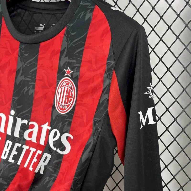 AC Milan Home 2025/2026 Long Sleeve Football Shirt