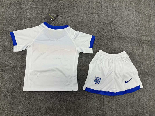 Maglia e pantaloncino da calcio casalinga dell'Inghilterra 2025, per bambini