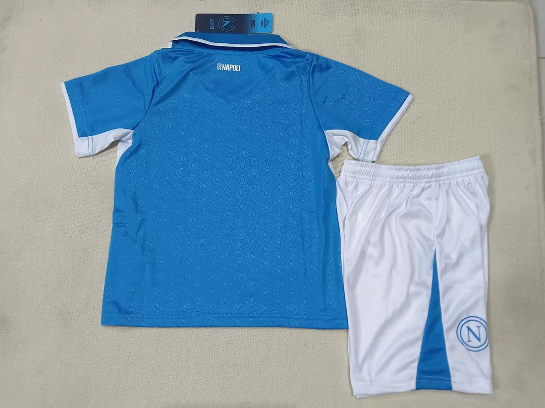 Napoli Home 2024/2025 Football Shirt and Shorts, for Kids