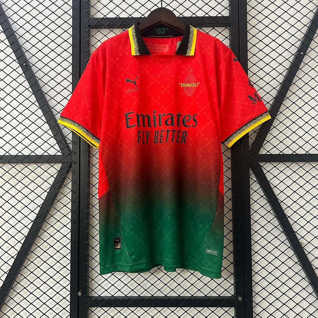 AC Milan 2024/2025 Away Red Football Shirt, Fourth Kit