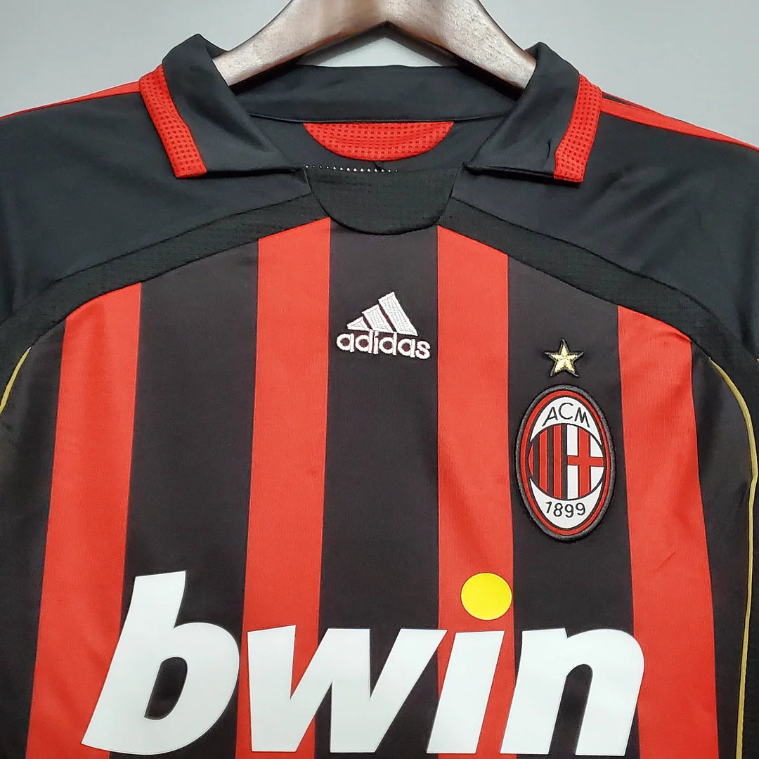 AC Milan 2006/2007 Home Long Sleeve Retro Football Shirt
