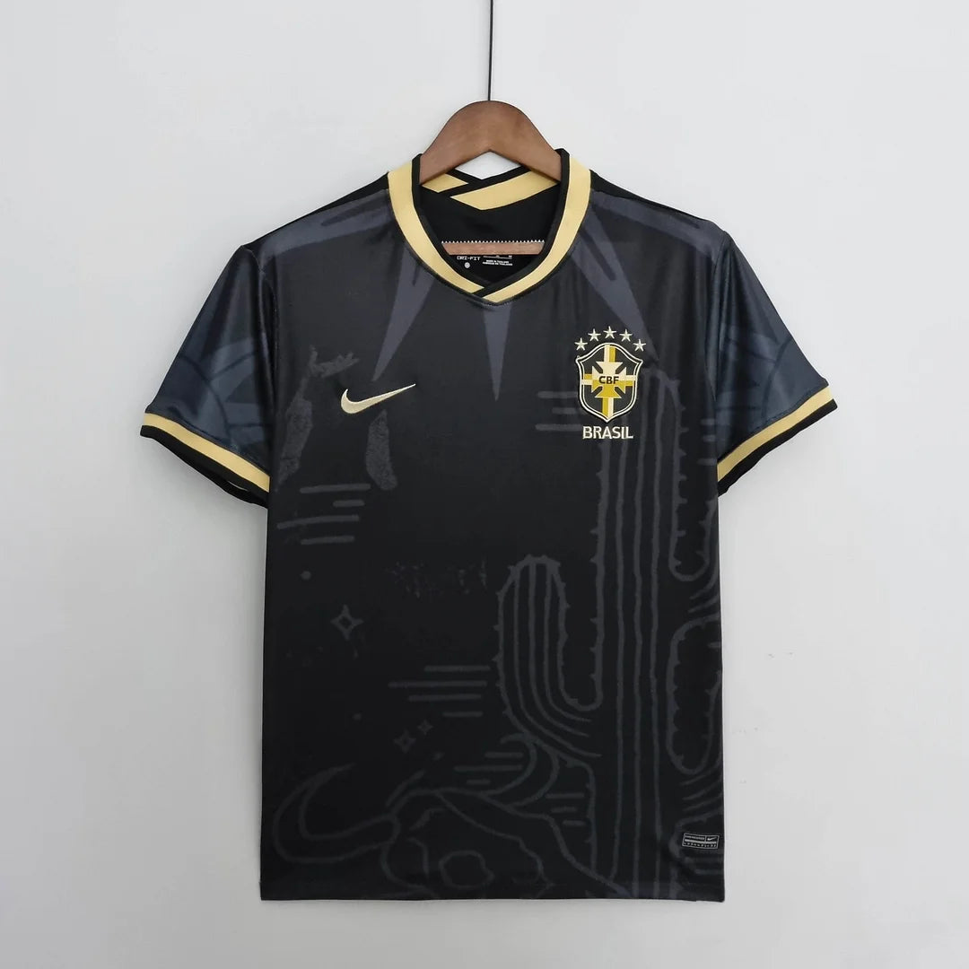 Maglia da calcio nera edizione speciale Brasile 2022
