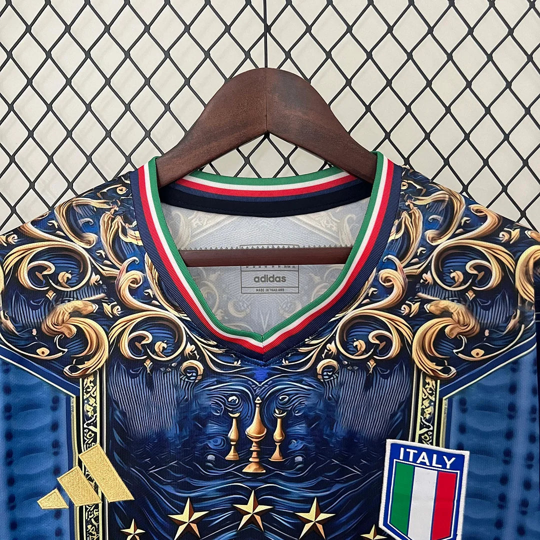 Maglia da calcio blu edizione speciale Italia 2024