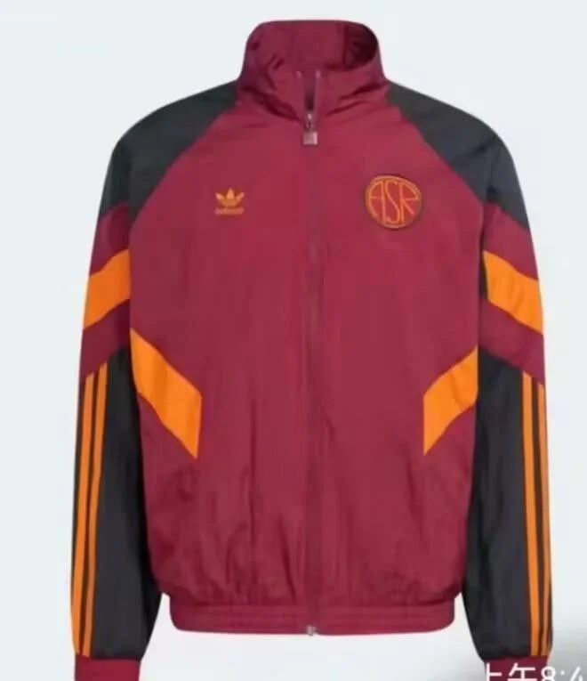 Roma 2024/2025 Red Windbreaker Football Jacket