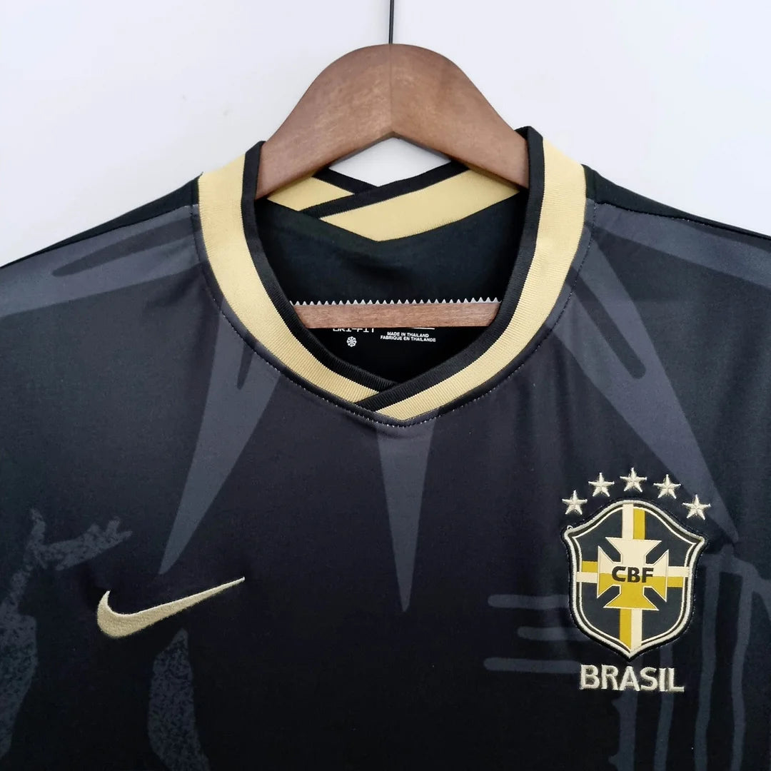 Maglia da calcio nera edizione speciale Brasile 2022