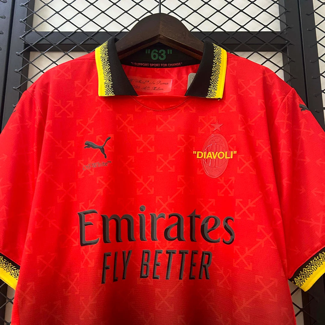 AC Milan 2024/2025 Away Red Football Shirt, Fourth Kit