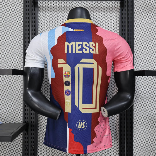 Maglia da calcio commemorativa personale di Messi