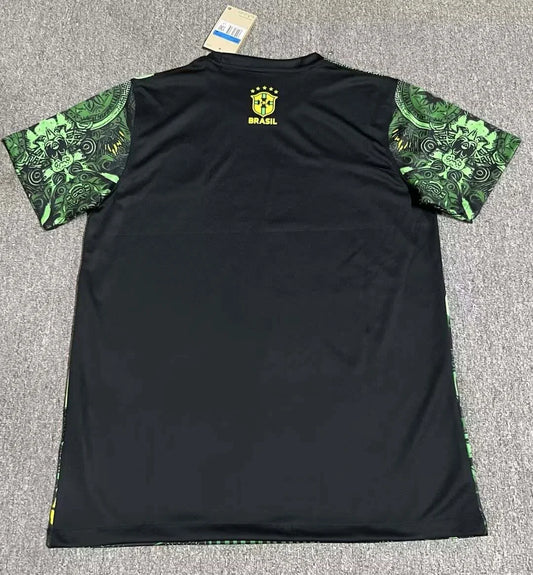 Maglia da calcio nera e verde Jesus, edizione speciale Brasile 2025