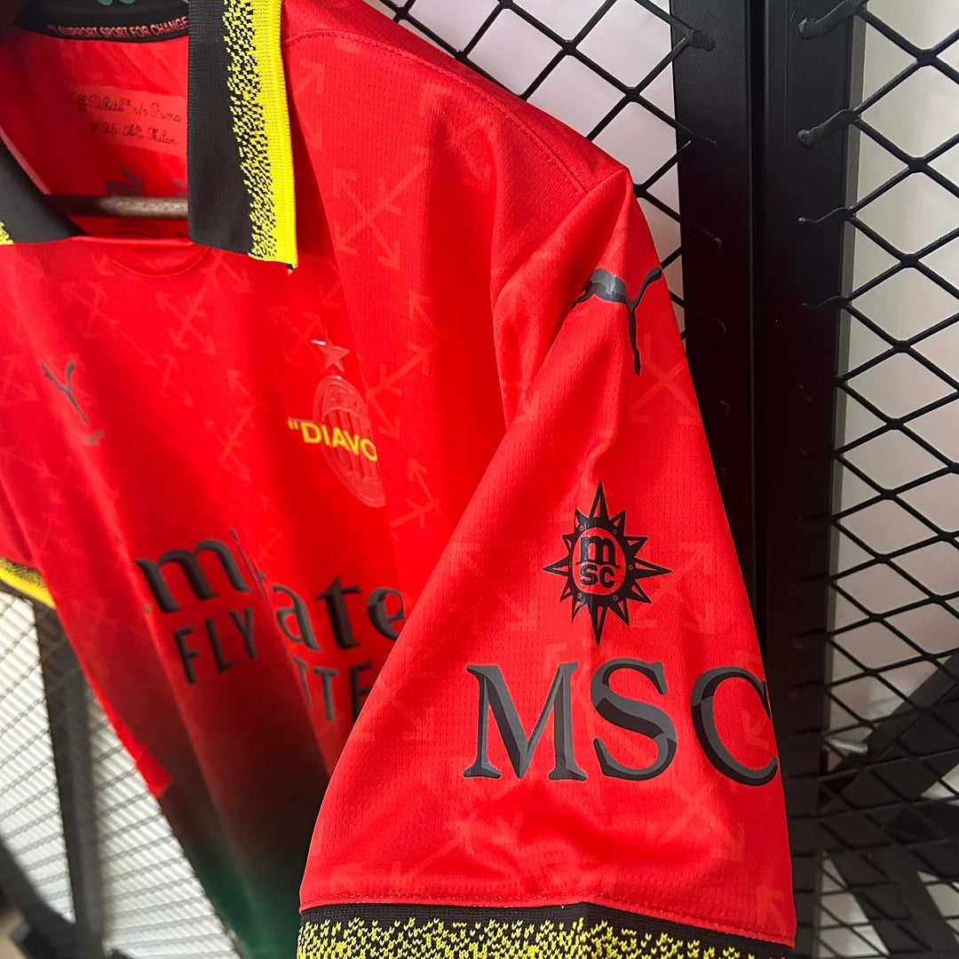 AC Milan 2024/2025 Away Red Football Shirt, Fourth Kit