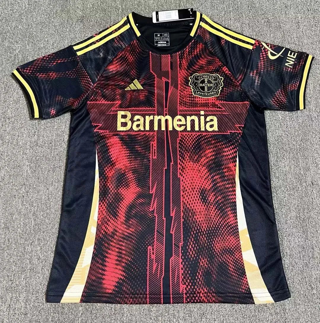Maglia da calcio nera e rossa Leverkusen edizione speciale 2025/2026