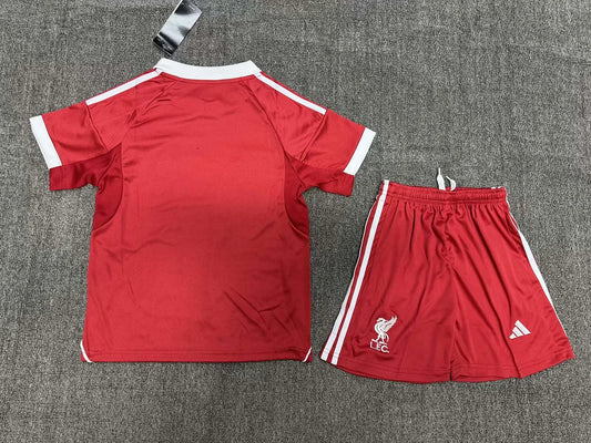 Maglia e pantaloncino da calcio Liverpool Home 2025/2026, per bambini
