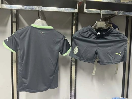 Maglia e pantaloncino da calcio terza da trasferta AC Milan 2024/2025, per bambini