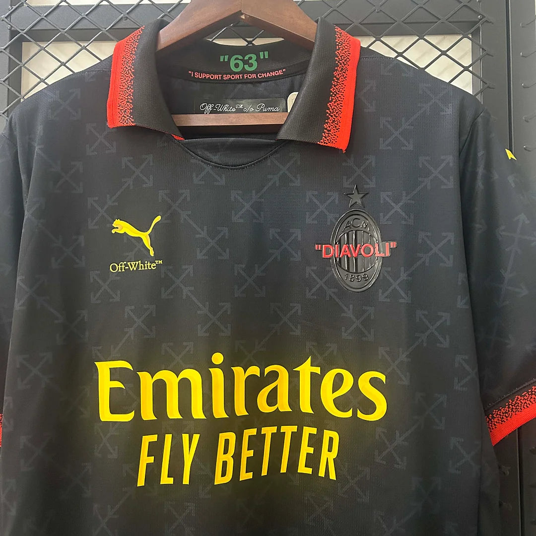 AC Milan 2024/2025 Away Black Soccer Jersey, Fourth Kit