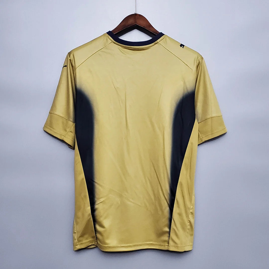 Maglia da calcio retrò da portiere dell'Italia del 2006, colore oro