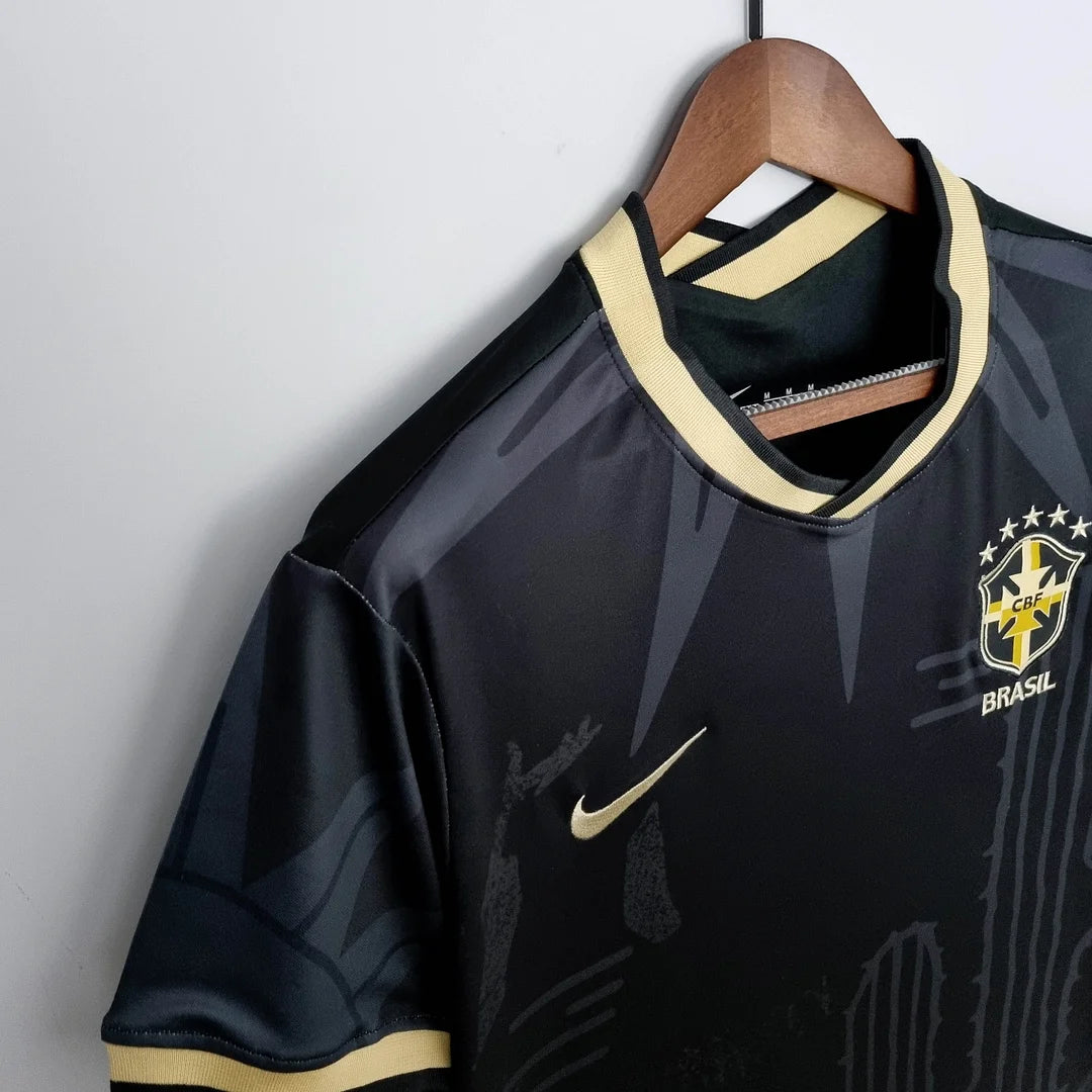 Maglia da calcio nera edizione speciale Brasile 2022