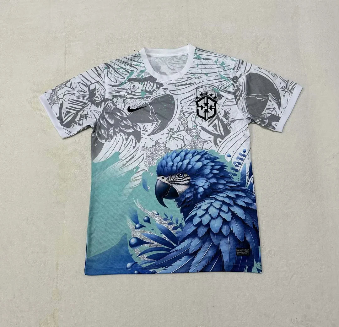 Maglia da calcio Brasile 2025 edizione speciale bianca e blu