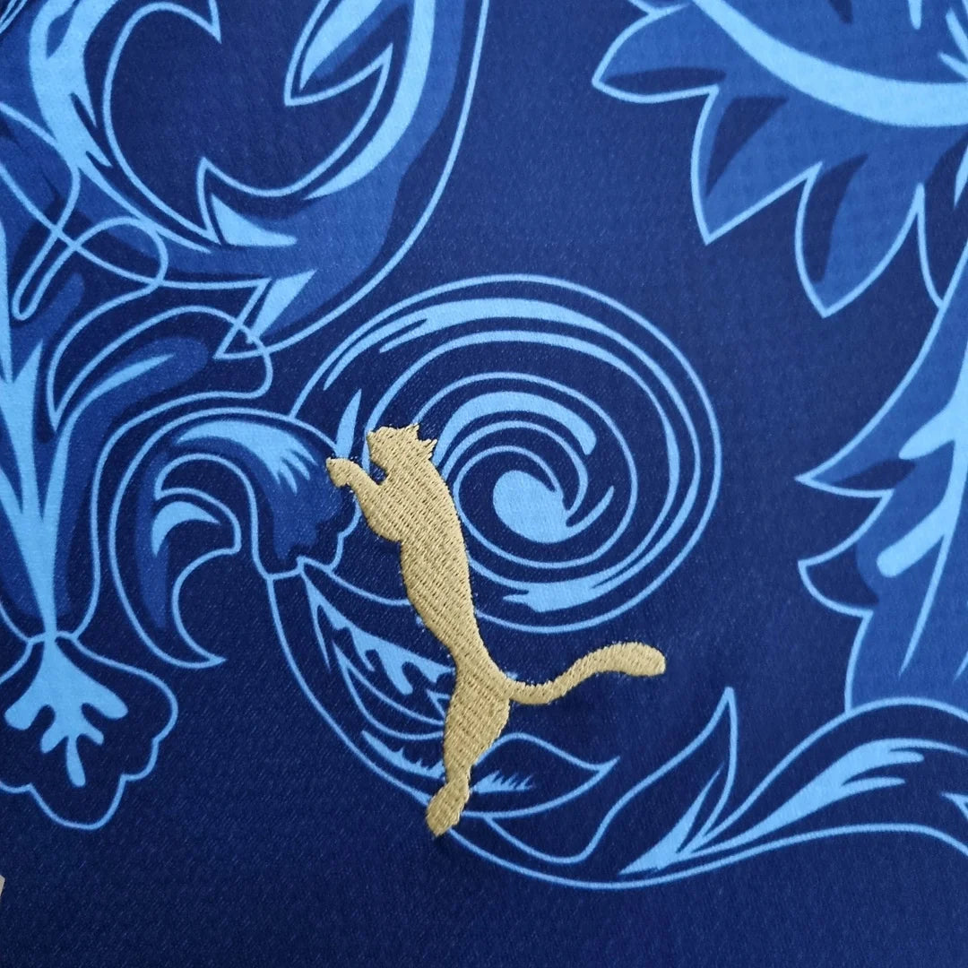 Maglia da calcio blu commemorativa dell'Italia 2022
