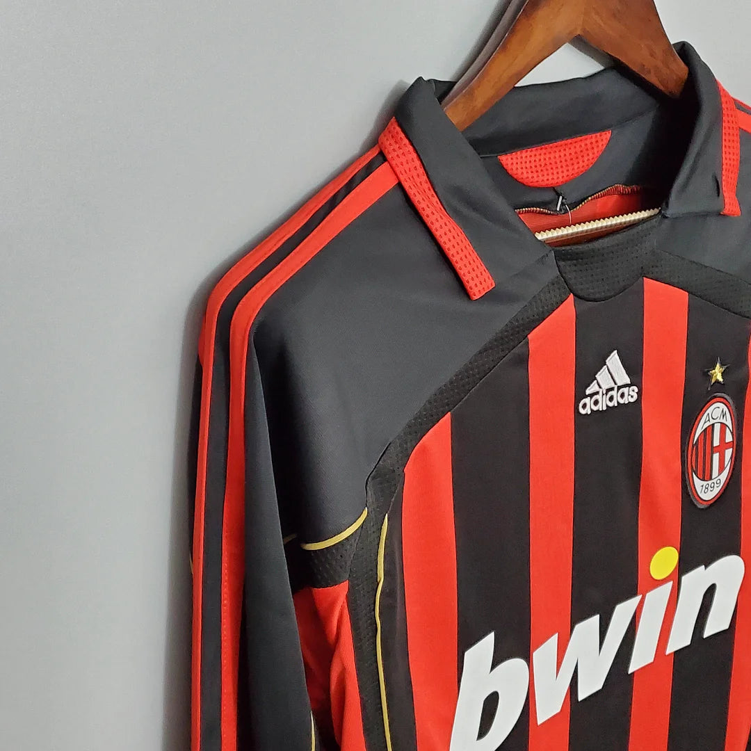 AC Milan 2006/2007 Home Long Sleeve Retro Football Shirt