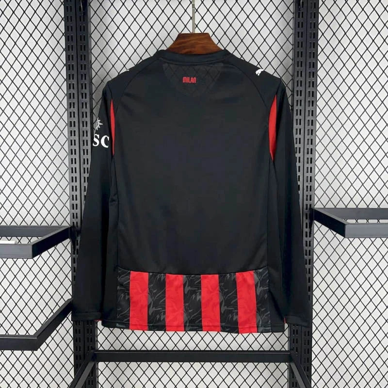 AC Milan Home 2025/2026 Long Sleeve Football Shirt