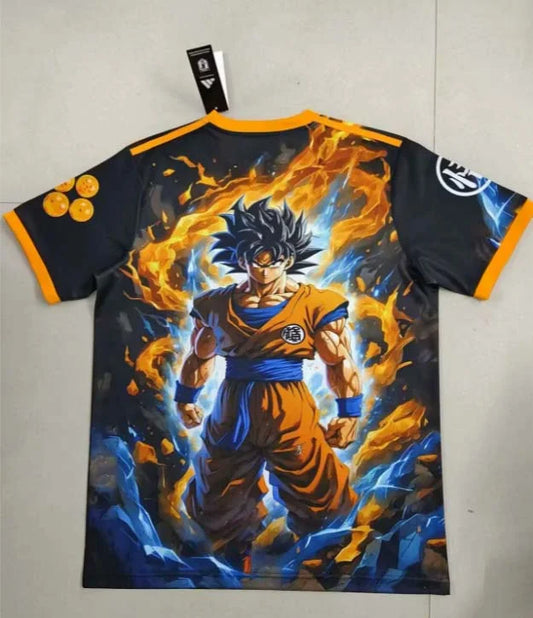 Maglia da calcio gialla edizione speciale Dragon Ball Giappone 2025 - Goku
