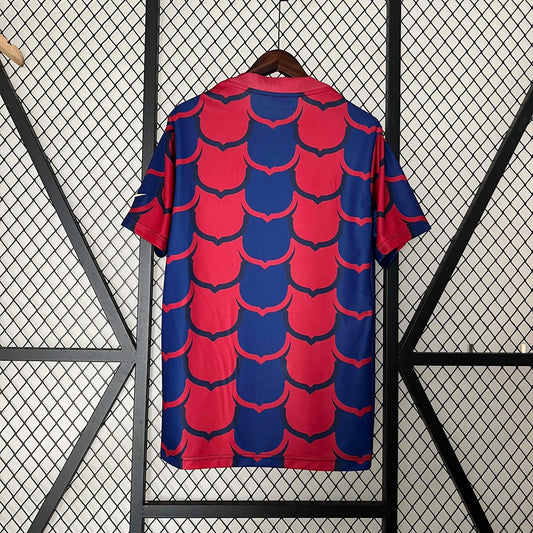 Maglia da calcio rossa e blu da allenamento del Barcellona 2024/2025