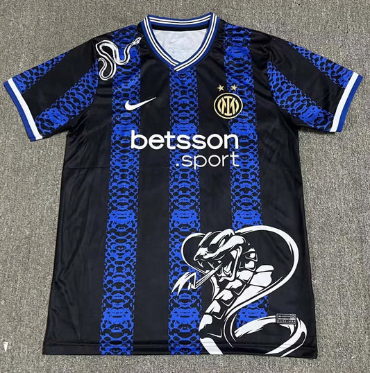 Maglia da calcio nera e blu edizione speciale Internazionale Milan 2024/2025