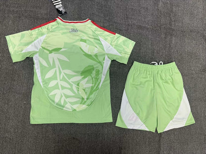 Maglia e pantaloncino da calcio da trasferta della nazionale italiana 2025, per bambini