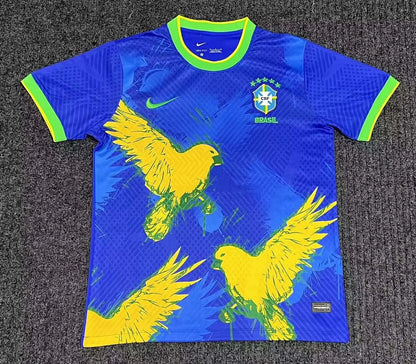 Maglia da calcio blu edizione speciale Brasile 2025