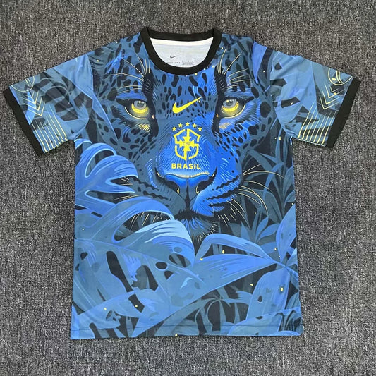 Maglia da calcio blu edizione speciale Brasile 2024