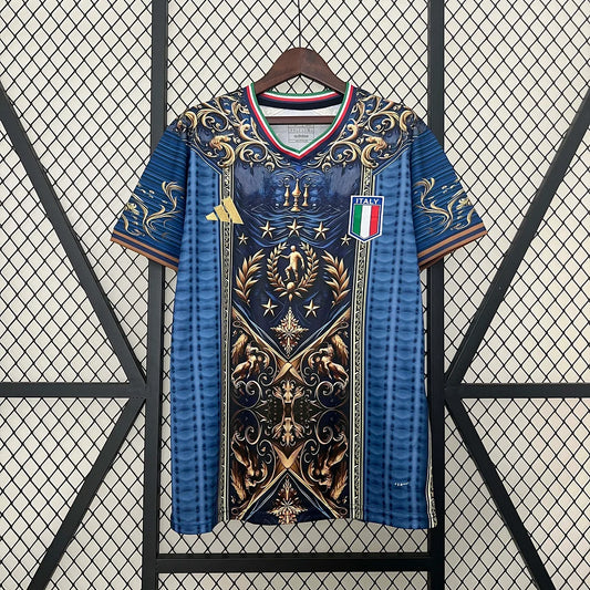 Maglia da calcio blu edizione speciale Italia 2024
