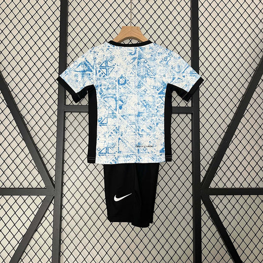 Maglia e pantaloncino da calcio da trasferta del Portogallo 2024, per bambini