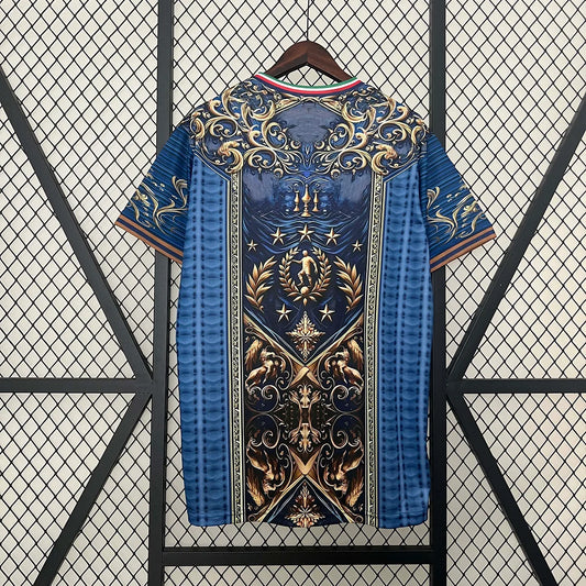 Maglia da calcio blu edizione speciale Italia 2024