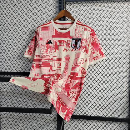 Maglia da calcio rossa edizione speciale Giappone Tokyo 2023