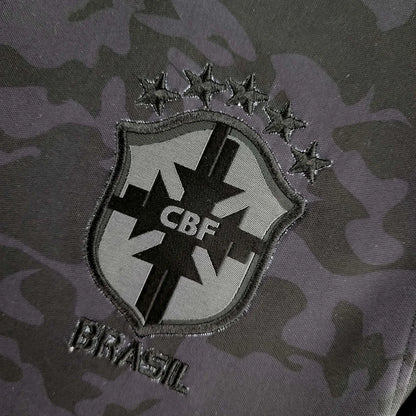 Maglia da calcio tutta nera edizione speciale Brasile 2022