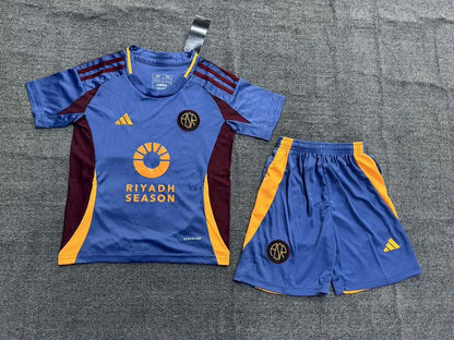 Roma Third Away 2024/2025 Football Shirt and Shorts, for Kids