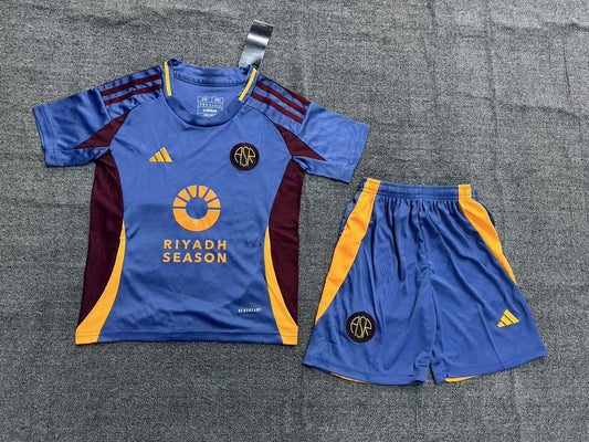 Roma Third Away 2024/2025 Football Shirt and Shorts, for Kids