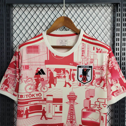 Maglia da calcio rossa edizione speciale Giappone Tokyo 2023