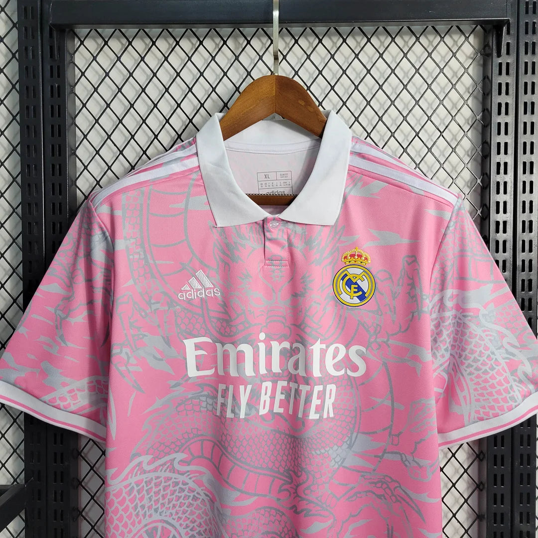 Maglia da calcio rosa drago cinese del Real Madrid 2023/2024