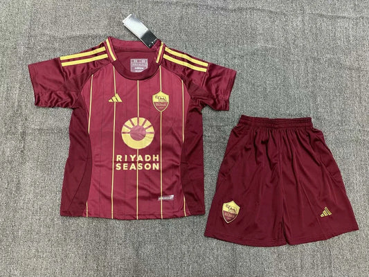 Roma Home 2024/2025 Football Shirt and Shorts, for Kids